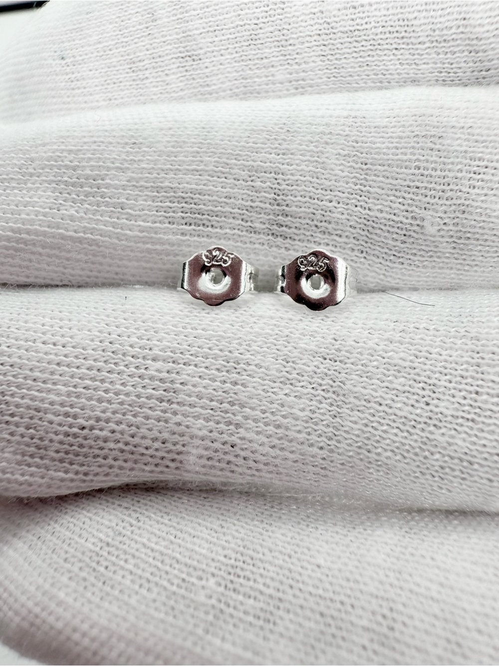 Sterling Silver Two-Tone Dome Stud Earrings - Silver & Gold Accent - Picture 10 of 14